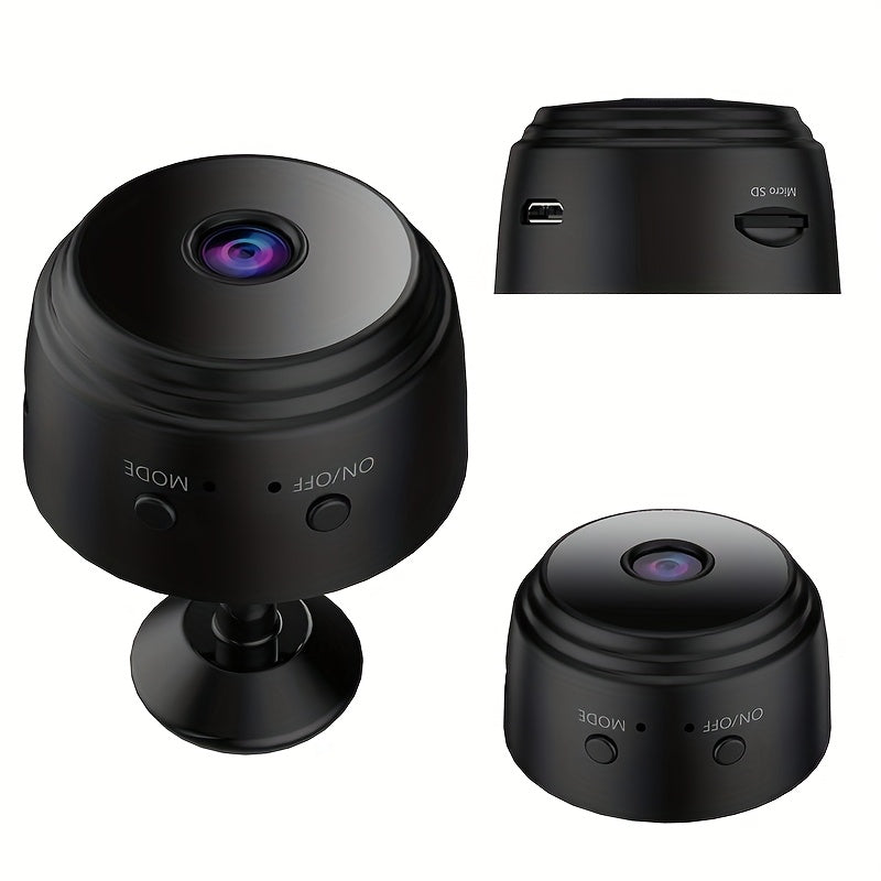 1pc Mini Wireless Security Monitoring Camera, High-Definition Infrared Night Vision, 2, 4Gwifi, Pluggable Memory Card, Magnetic Adsorption Installation, Supports Remote Viewing of Application Devices, Suitable for Home Security