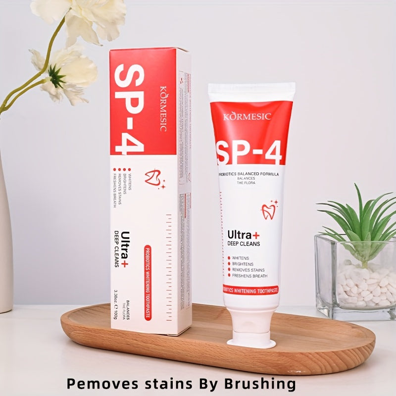 Sp-4 Ultra Whitening Toothpaste Probiotic|Stain Remover| Protects Gums Freshens Breath