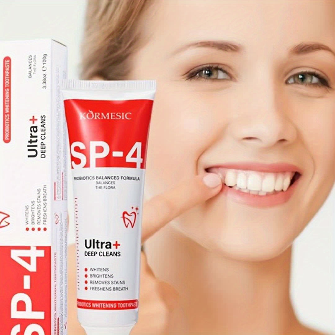 Sp-4 Ultra Whitening Toothpaste Probiotic|Stain Remover| Protects Gums Freshens Breath