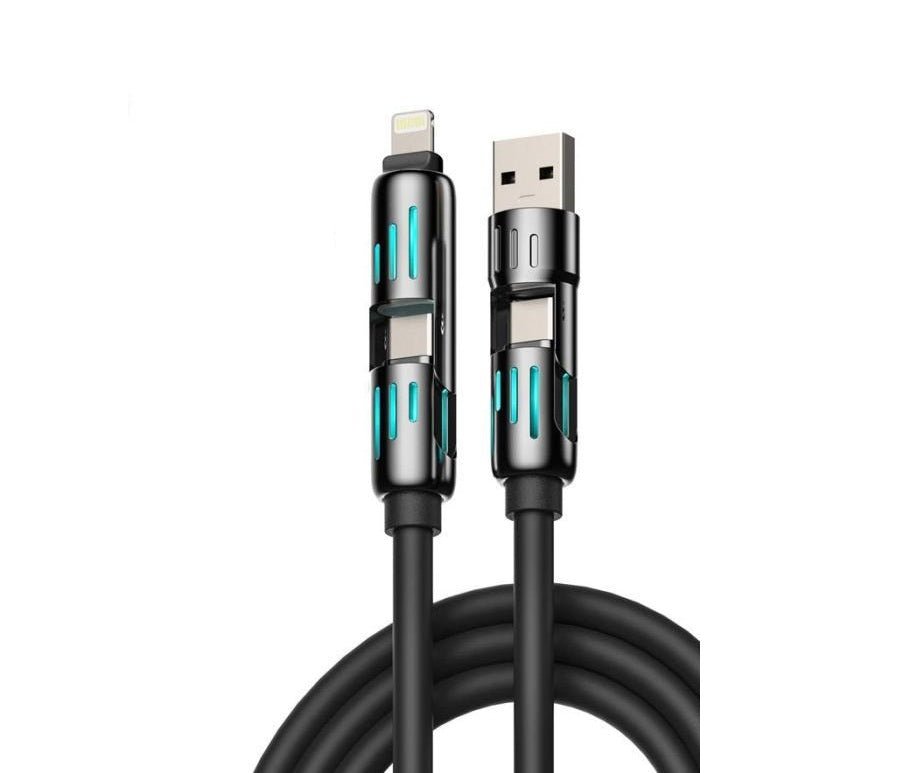 4-in-1 Multi USB Fast Charging Cable — Universal Power Cord for All Devices