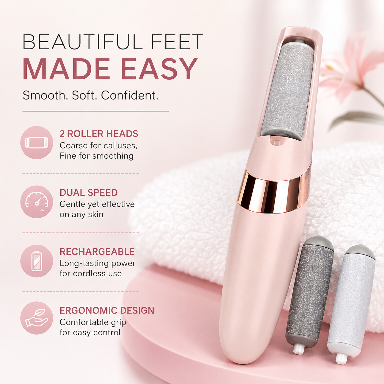 Electric Pedicure Foot File Callus Remover