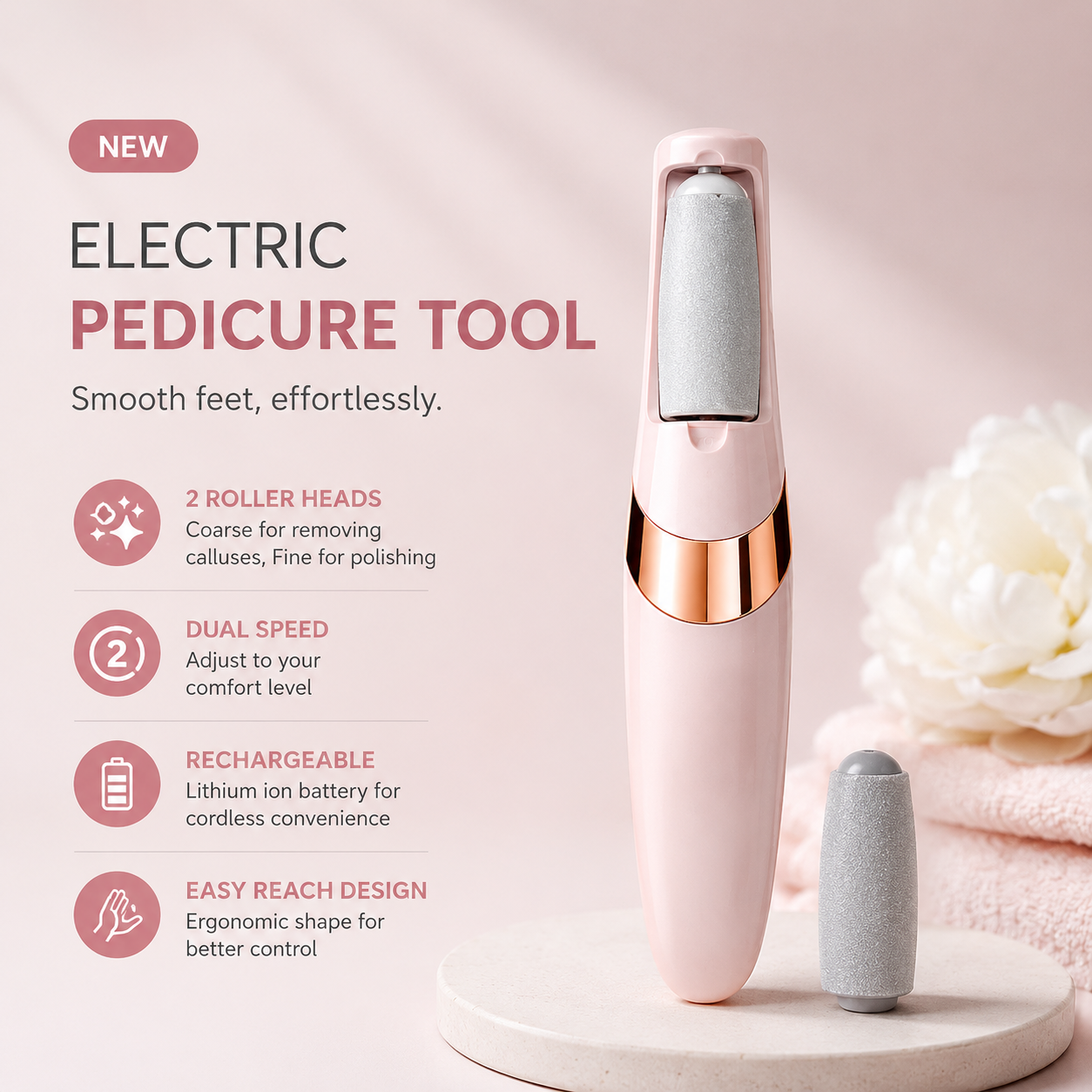 Electric Pedicure Foot File Callus Remover