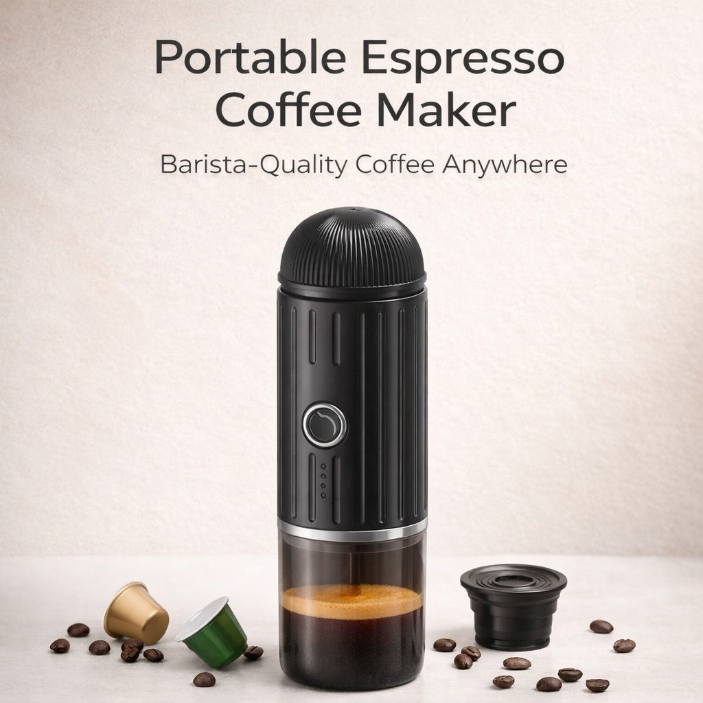Portable Espresso Coffee Maker — Rechargeable Mini Brewer for Travel
