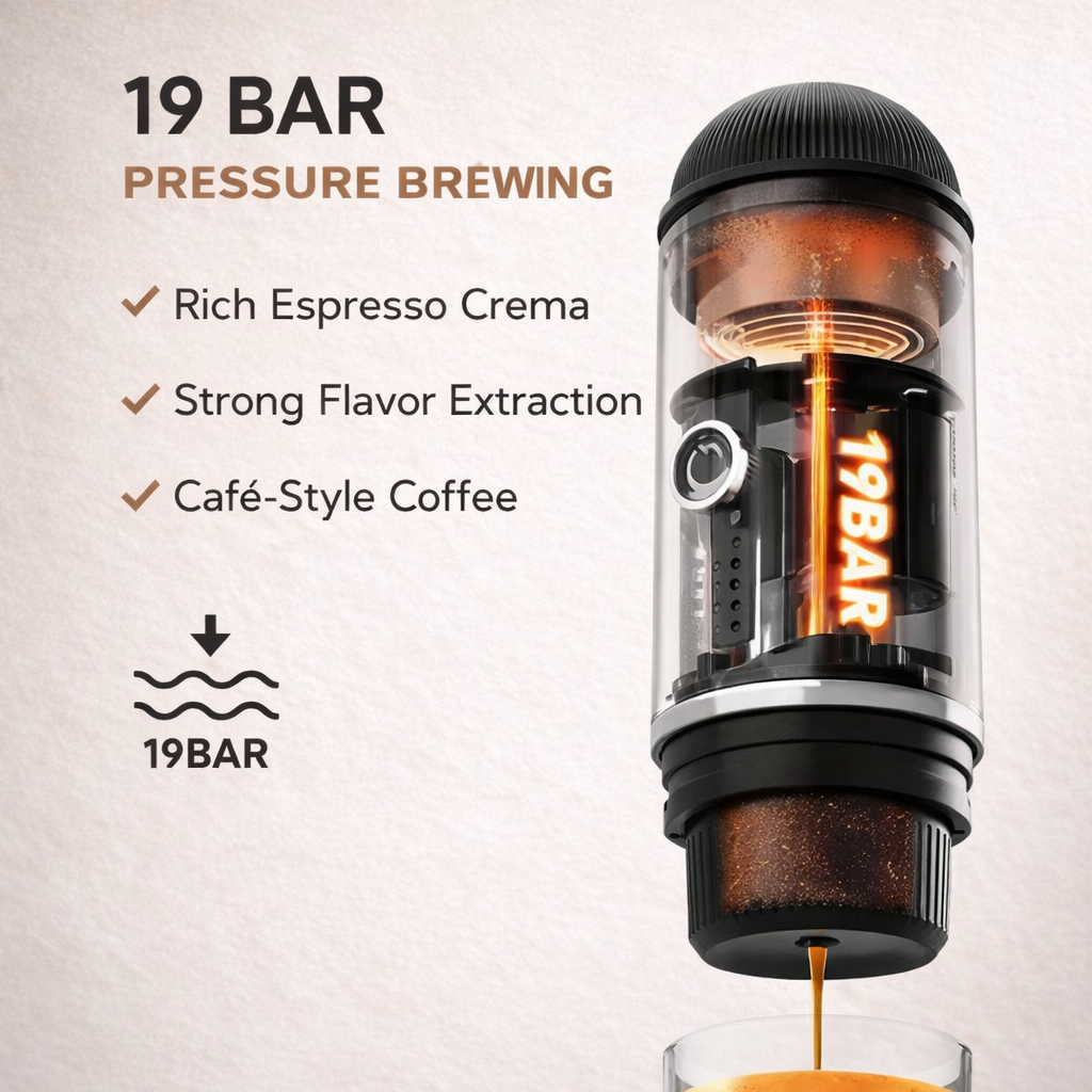 Portable Espresso Coffee Maker — Rechargeable Mini Brewer for Travel