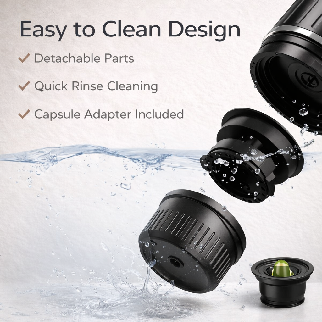 Portable Espresso Coffee Maker — Rechargeable Mini Brewer for Travel