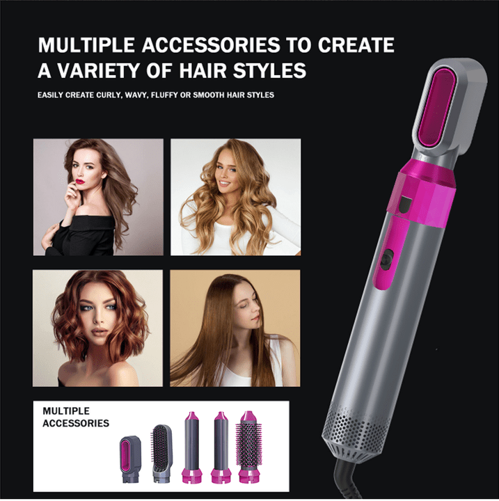 Hot Air Brush 5-in-1 — Professional Salon Styler at Home