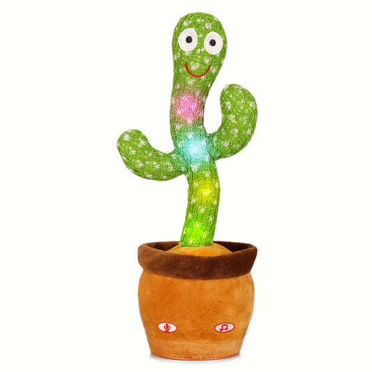 Interactive Dancing Cactus Toy with Singing, Talking & Mimicking Speech - Educational Baby Learning, No Batteries Needed, Soft Plush Cactus for Toddlers & Kids, Birthday or Christmas Gift for Boys and Girls, Toddler Entertainment