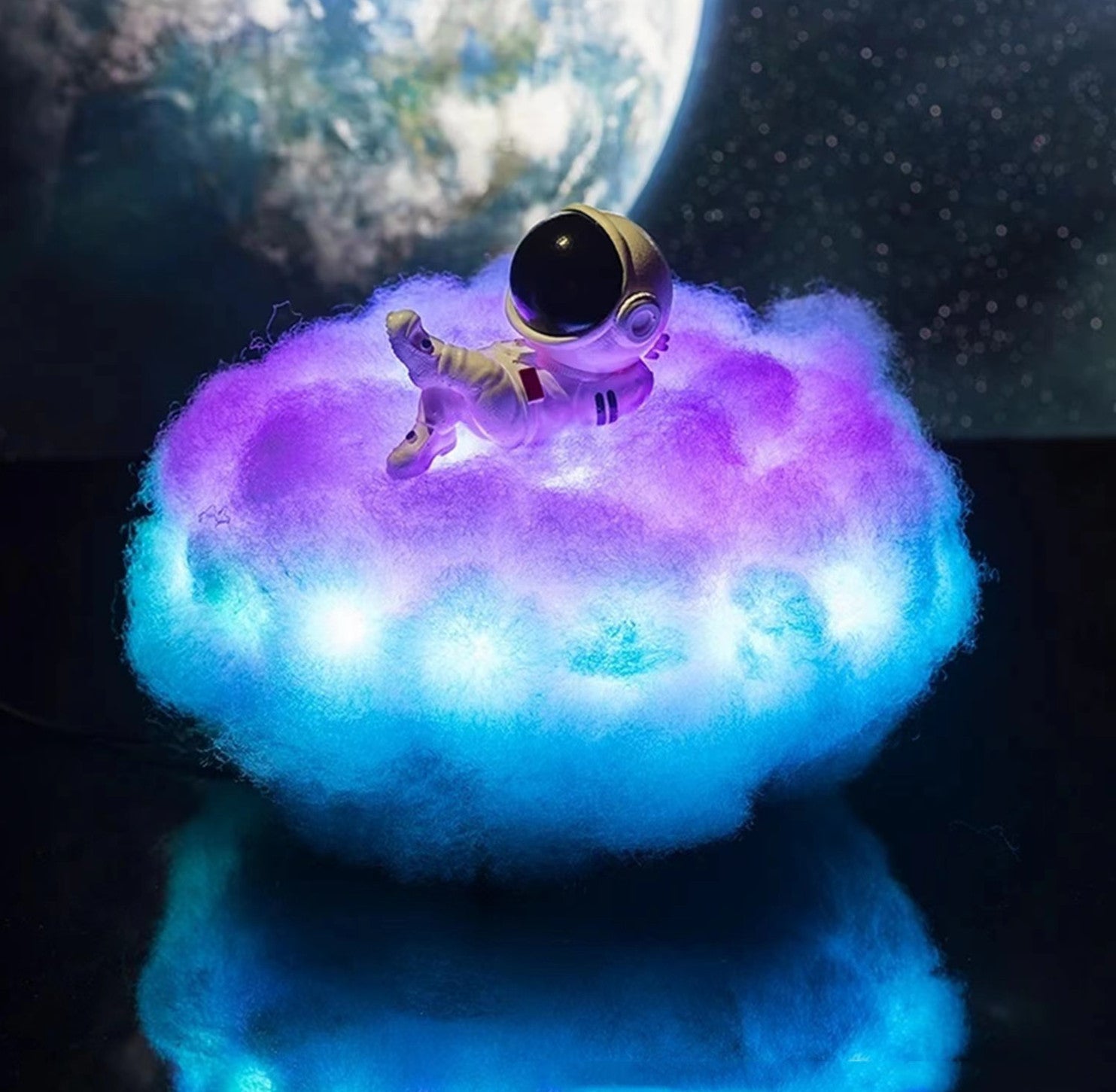RGB Thundercloud LED Cloud Light — Galaxy Mood Lamp with Remote (16 Colors)