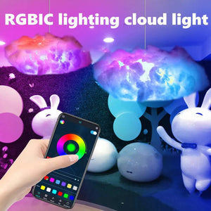 RGB Thundercloud LED Cloud Light — Galaxy Mood Lamp with Remote (16 Colors)